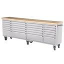 72 Inch Wood Table US General Tool Box With Casters Toolbox Storage Trolley with Drawer