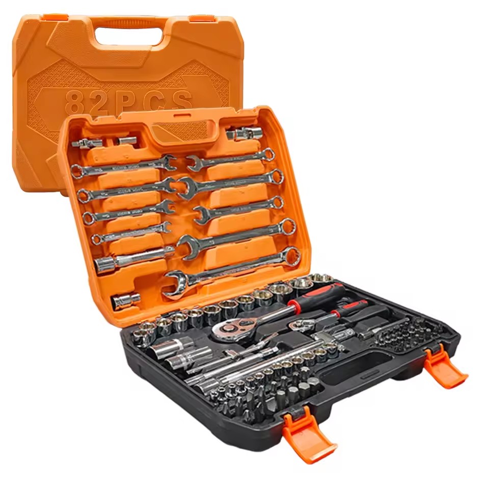 82pcs Ratchet Socket Wrench Set Complex Vanadium Steel Tool Sets Versatile for Many Uses