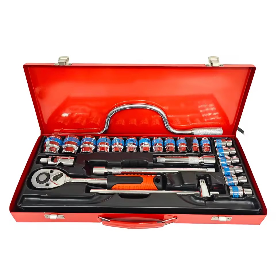 Tools Box Set Mechanic Professional 24PCS 1/2" Socket Wrench Set Professional Socket Set
