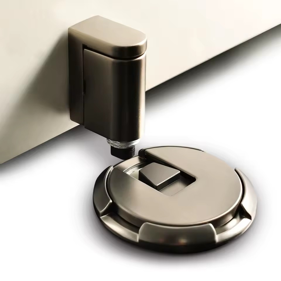 DOOROOM New Hidden Mechanical Door Stop Zinc Alloy Windproof Door Stopper Adjustable Home Floor Door Holder