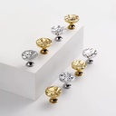 DOOROOM Luxury Brass Cabinet Handles Polished Chrome Water Ripple Drawer Knobs for Dressers Cabinets Wardrobes