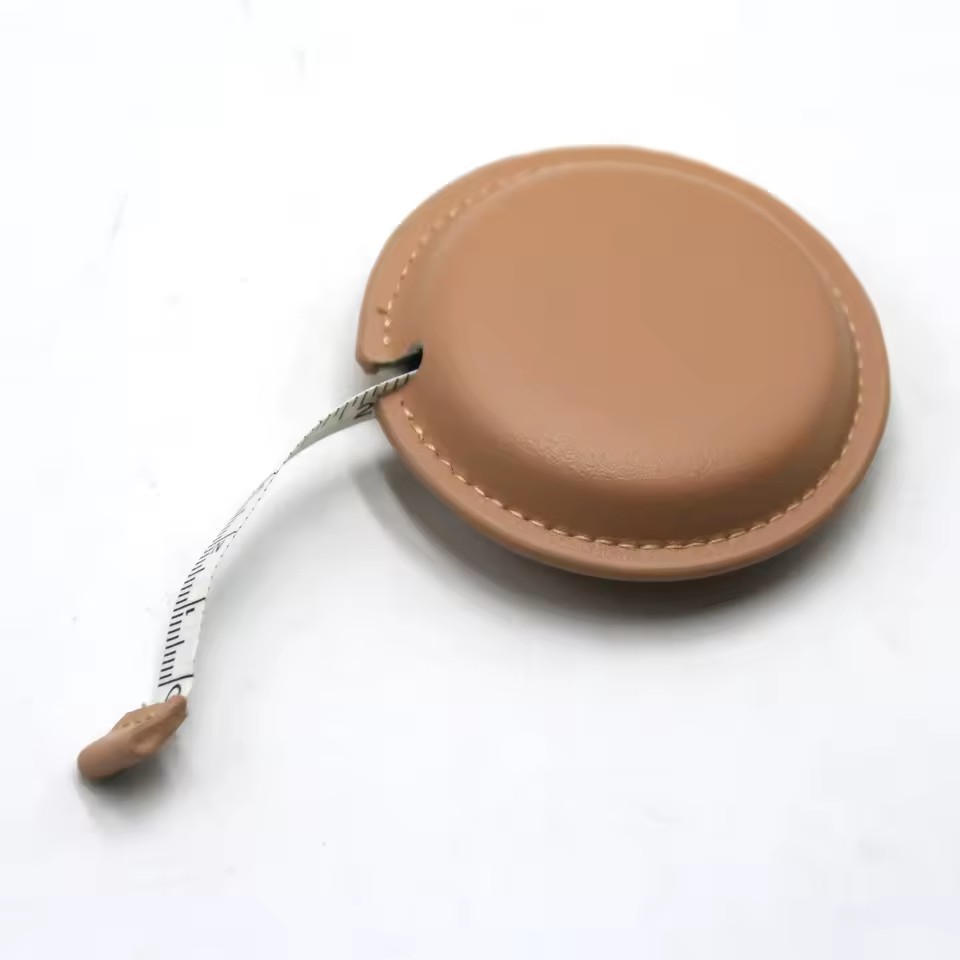 Measuring Tape Keychain Customized 1.5m Mini Pu Plastic 16mm Silver Pvc 1.5m Dual Sided Tape Cheap Gift Promotion 0.11mm