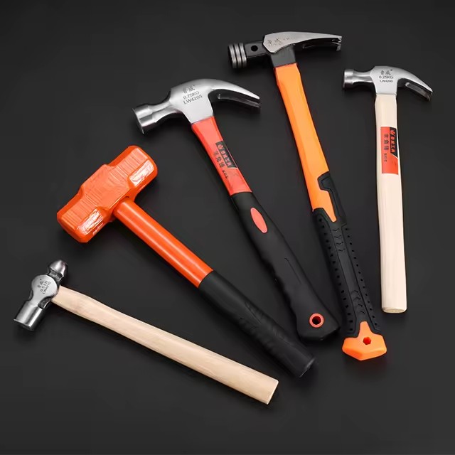 Professional DIY OEM Hand Tool Plastic/Wood Handle Custom Claw Hammer with High Carbon Steel Head Shockproof