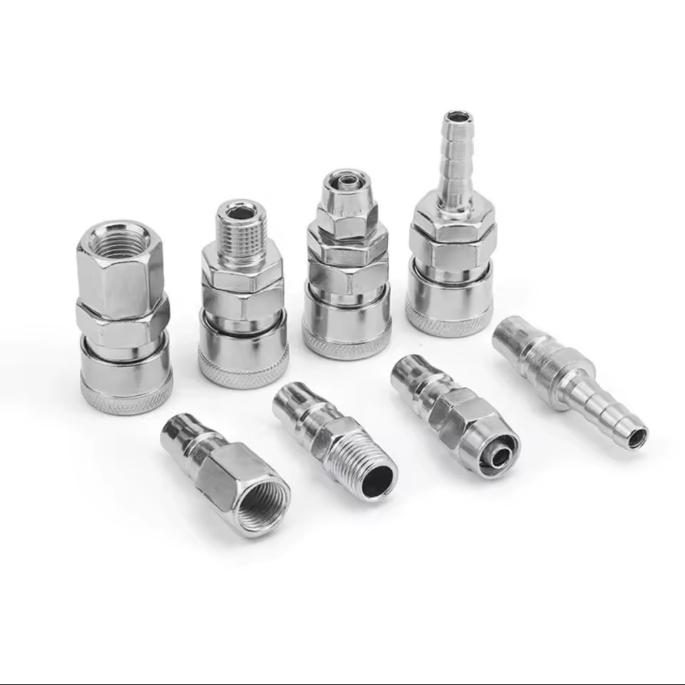 All Weather Stainless Steel Hydraulic Fitting for Excavator Extreme Cold Environment Durable Hose Barb Pipe Nipple Joint