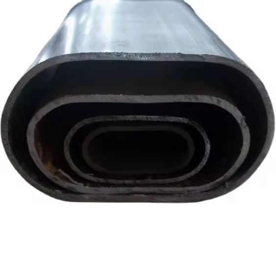 Q195 Q235 25*10*1mm Welded Flat Oval Steel Tubing Furniture Iron Tubes Galvanized Oval Tube Oval Shaped Carbon Steel Pipe
