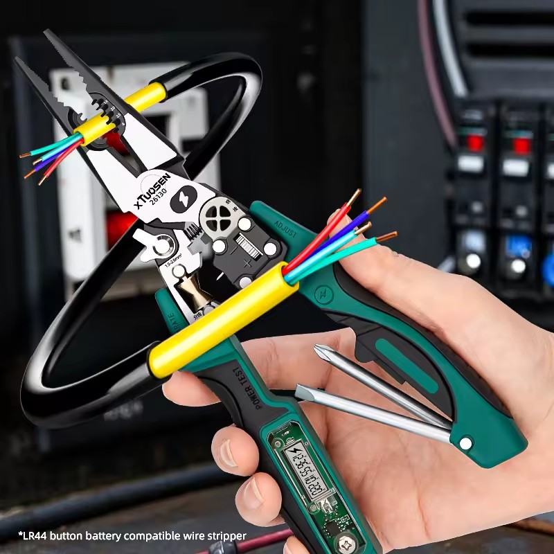 Electrician's Pliers Digital Display Tester Cable Cutter Wire Stripper Multi-functional Needle-nose Wire Stripper Crimping High
