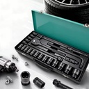 46PCS 1/4" 3/8" 1/2" Drive Socket Set CR-V Chrome Vanadium Steel Ratchet Wrench Set Metric Auto Repair Tool Kit