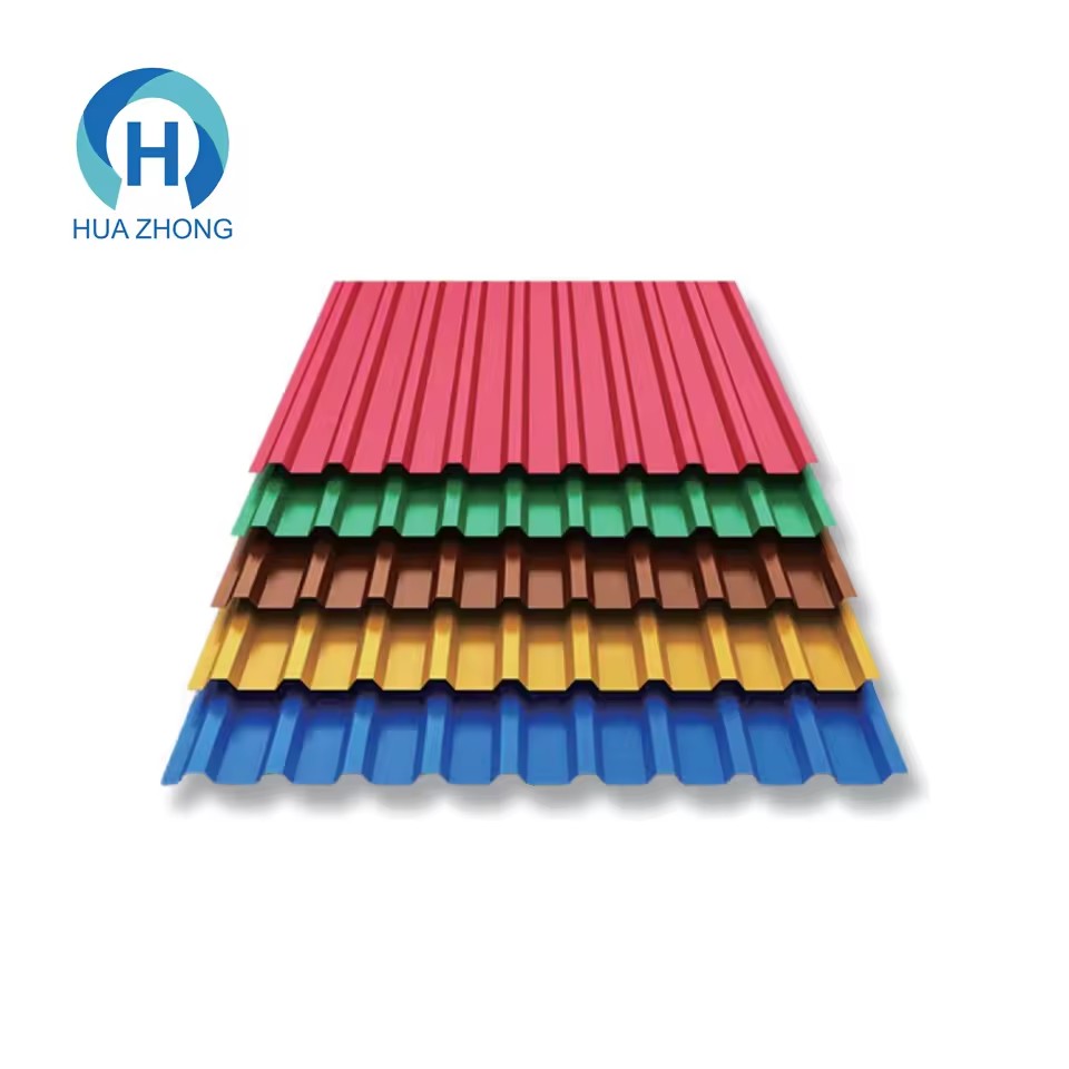 PPGI Corrugated Roofing Sheet Color Coated 0.2-0.8mm RAL Color for Building Roof Wall Panel Construction
