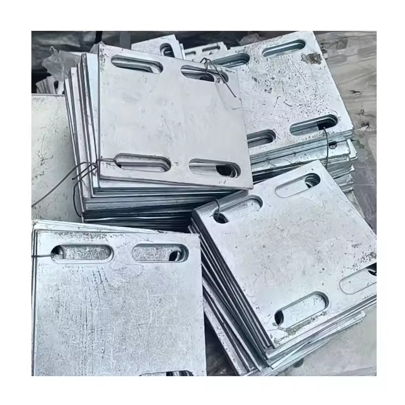 4x4 Welded Base Plate 500x500mm Q355B Carbon Steel Embedded Plate for Photovoltaic Accessory System