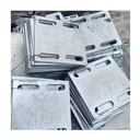 4x4 Welded Base Plate 500x500mm Q355B Carbon Steel Embedded Plate for Photovoltaic Accessory System