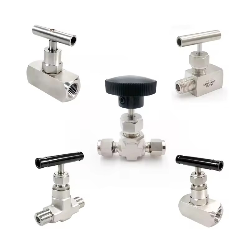 Stainless Steel 316 1/2 Inch Manual Control Needle Valve Forged General Hydraulic Instrumentation Valve for Gas Media