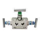 Manual 1/4'' NPT 3-Way Valve with PTFE Packing 6000psi Instrument Manifold for Water Gas Needle Structure