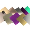 Gold Metallic Mirror Finish 316 304 201 Stainless Steel Plate 201 304 316 Colored BA Surface Finish Bending Cutting Processing