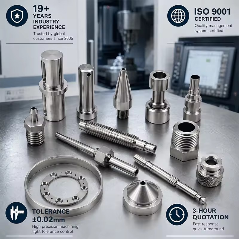 Custom CNC Machining Spare Parts Aluminum Stainless Steel OEM Precision 5 Axis CNC Turning Milling Parts for Automotive Repair