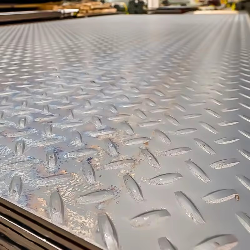 Factory 4mm 6mm Galvanized Steel Plate Best Price Checkered Steel Plate Customized for Transportation