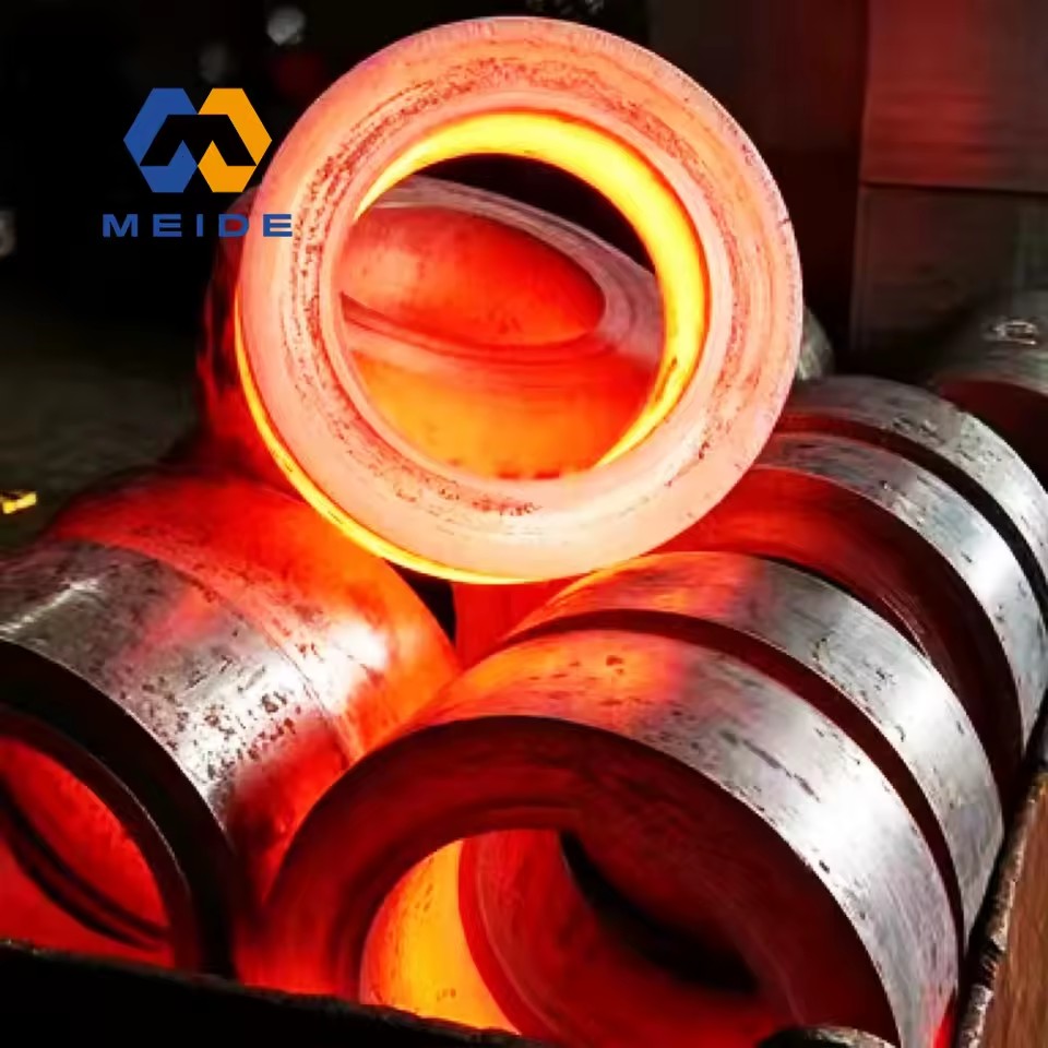 Carbon Steel Forged Ring A105 1020 1045 A36 S235JR, Hot Forged Normalized Annealed, CNC Turning Milling Processing.