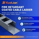KUALIAN Factory Direct Fireproof Sprayed Ladder Cable Tray Carbon Steel Multiple Sizes Industrial Cable Management Tray