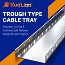 KUALIAN Custom Size Trough Type Cable Tray Galvanized Steel Closed Cable Tray for Basement Municipal Engineering