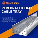 KUALIAN Industrial Perforated Cable Tray, Galvanized Steel Cable Support Tray