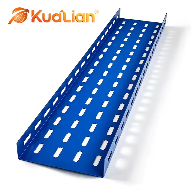 KUALIAN Heavy Load Fire Resistant Perforated Cable Tray Stable Cable Management Tray for Underground Garage Project