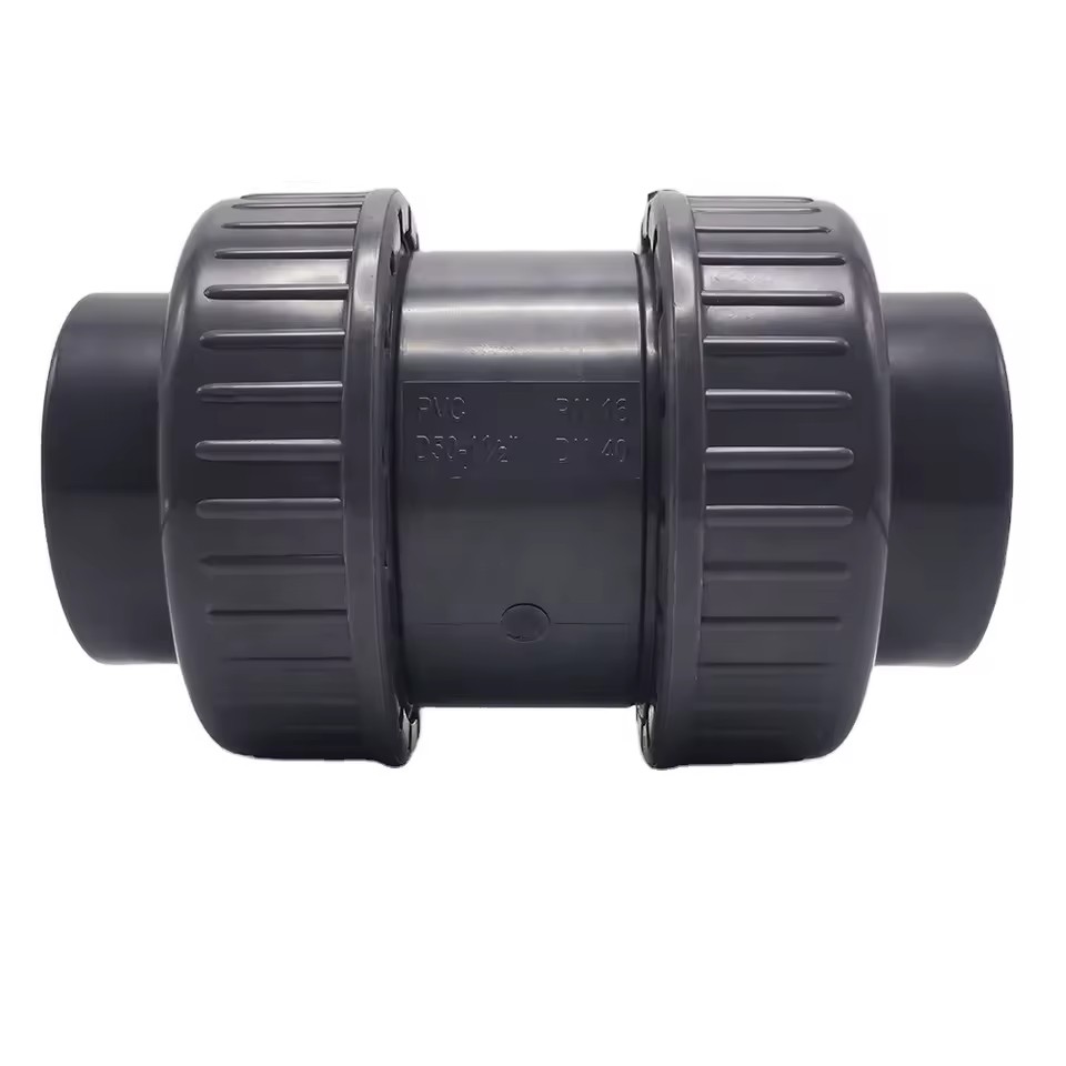 High Quality Plastic Check Valve Water Treatment Manual Power OEM Directly Factory Double Union Check Valve