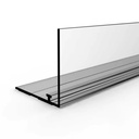 Clear PVC Shelf Stopper Strip T-Rail Adhesive Base Custom Cutting Service Available-Molded Extruded Plastic Products