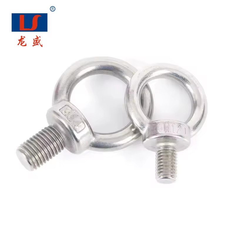 Customized GB852 DIN580 304 Stainless Steel Lifting Ring Bolt Eye Bolt Class 4.8 6.8 Passivated/Plain Finish for Hanging