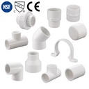 SAM- NSF/UPC Certified PVC Pipe Fitting ASTM D2466 SCH40 1/2"-4" Socket Elbow Tee Coupling High Pressure Water Supply