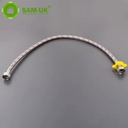 Ptfe Line 2 Inch Double Outer Wire Stainless Steel Sleeve Metal Gas Braided Brake Hose Pipe