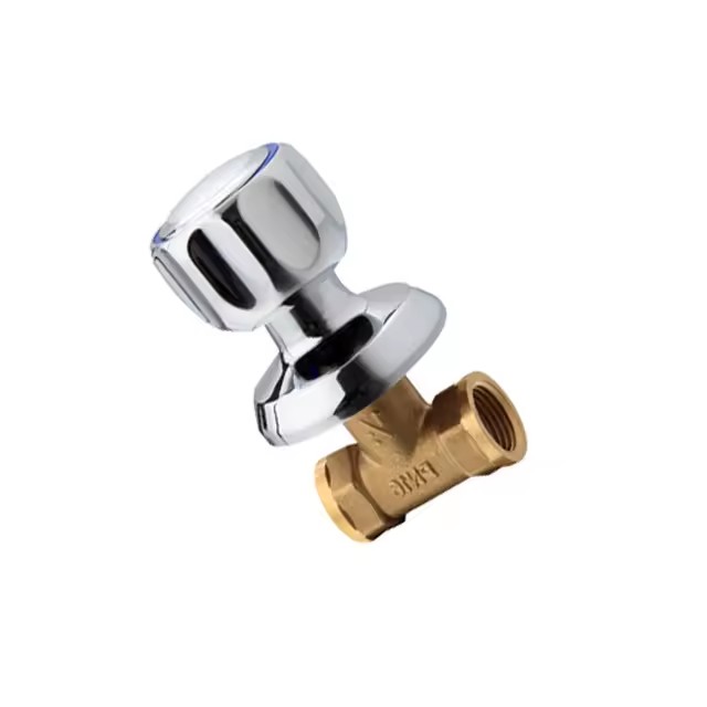 Chrome Plated Brass Stop Valve 1/2"-1" BSP Thread for Plumbing Water Supply Shut-off SAM