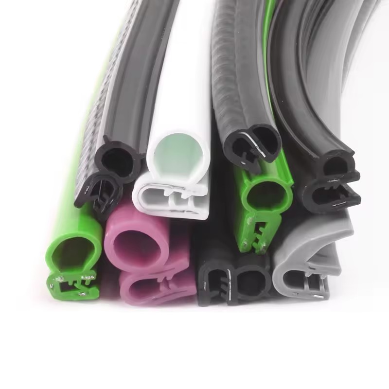 Custom Extruded Aluminum Window Door Automotive Weather Glass Bottom Edge EPDM PVC Rubber Seal Strip Rubber Gasket