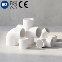 PVC Schedule 40 Pipe Fitting ASTM D2466 NSF Certified Socket Elbow Tee for Potable Water Supply SAM