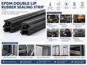 EPDM Rubber Sealing Strip for Electrical/telecommunications Cabinets, Waterproof, Dustproof, Weatherproof, Customizable Profiles