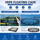 HDPE Plastic Fish Farming Tilapia Floating Net Circular Aquaculture Equipment Fishing Cage in the Sea