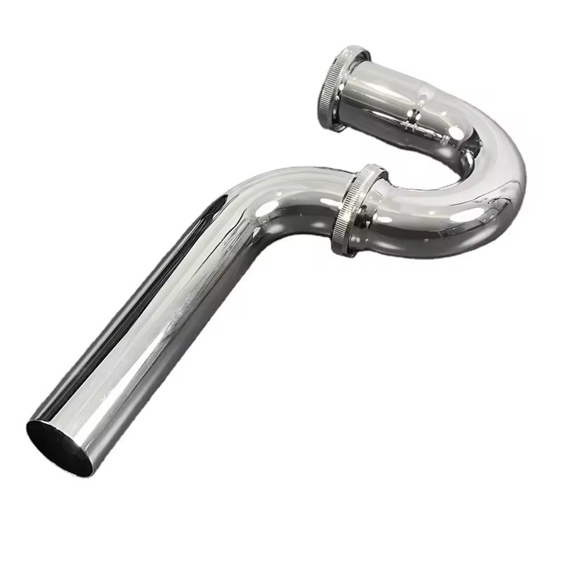 Customized Bathroom Basin Stainless Steel P Trap, Siphon Fitting Trap Drain Kit Waste P-trap