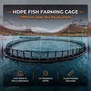 HDPE Durable Black Fish Cage Farming System with Floating Pontoon for Sea Fish Pond DRD Brand ISO4427 Certified