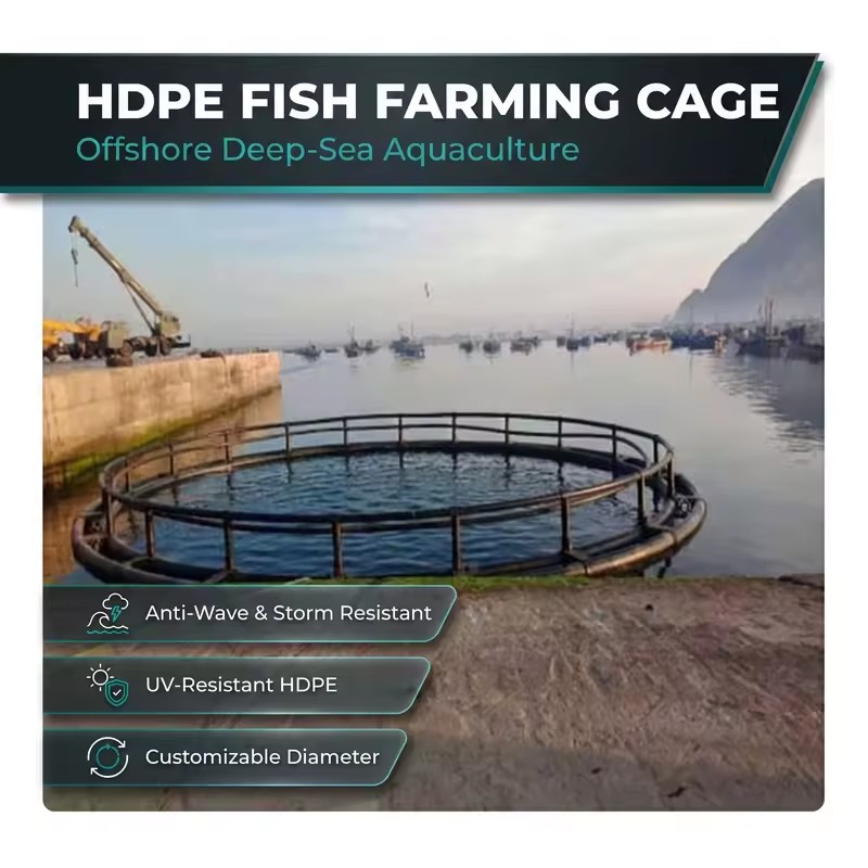 Frost and Rodent Resistance Complete System Fish Cage Pontoon in Lake