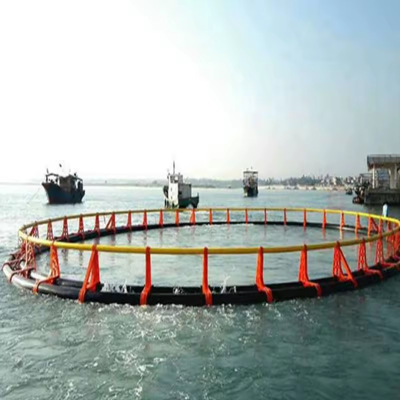 Corrosion Resistance Square Shape Round Shape Floating HDPE FIsh Farming Cage Trap in Freshwater for Carp Bass