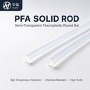 Virgin Extruded PFA Solid Rod High Temperature Chemical Resistant Semi-transparent Fluoroplastic Round Bar for Semiconductor