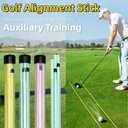 Hinged Foldable Golf Alignment Stick Portable for Swing Stance Training Aid Multi-Joint Jointed Alignment Rods for Golf Practice