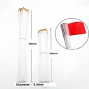 PP Flagpole Tube End Cap Durable Lightweight Polypropylene Tubing 300mm/400mm Lengths 0.25mm Wall Thickness for Flag Display