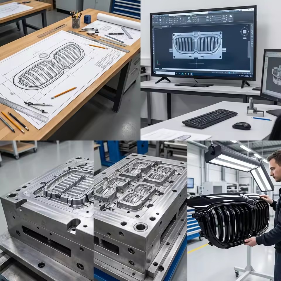 ISO 9001 Certified ABS Material Parts Plastic Injection Mold for Car Interior Accessories OEM Service