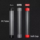Clear Transparent Durable PC Storage Tube with End Caps 6-50mm Diameter Custom Packaging Tubing 80mm-600mm