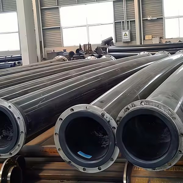 Uhmwpe Flange Adapter With Backing Ring Low Friction Mining Ore Slurry Pipe Fitting Smooth Bore Self Lubricating