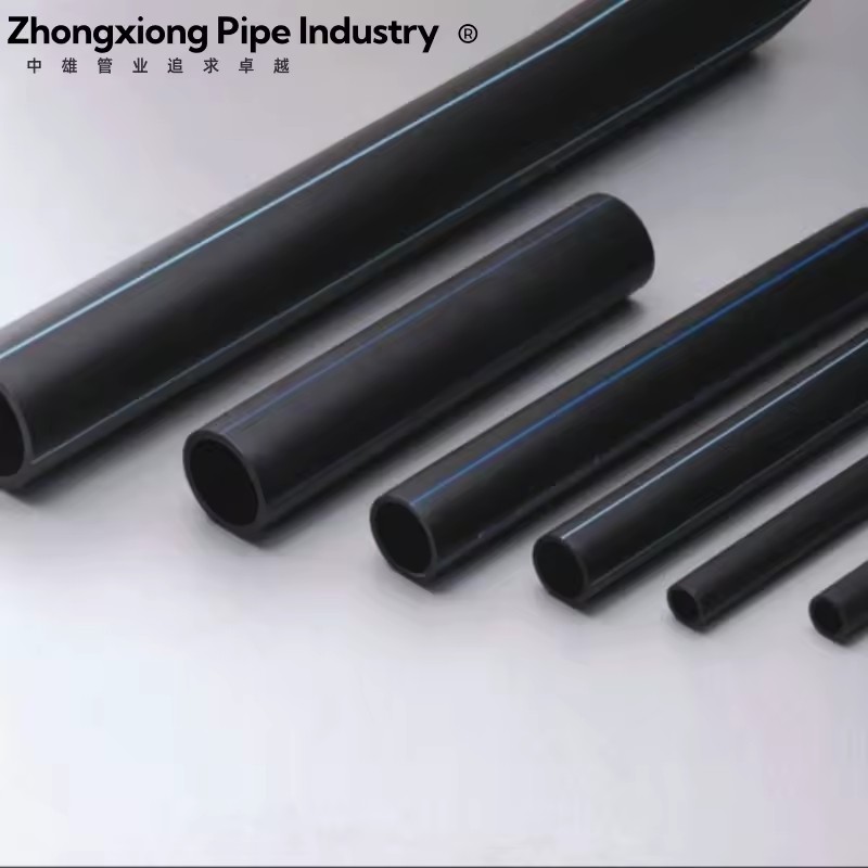 Wear Resistant HDPE Water Supply Tube Anti Corrosion Plastic Pipe for Town Water Plant Construction