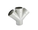 HJ Manufacture DIN Standard PVC Fittings for Water Drainage with Gasket SKEW CROSS
