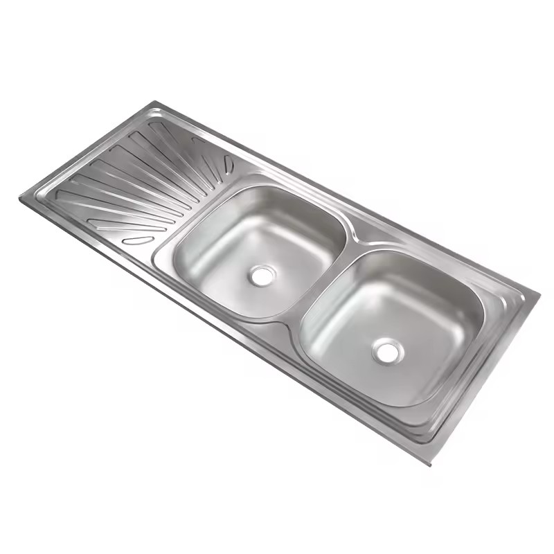 Factory Wholesale Sus201 Multi Functional Sink with Cup Washer Coffee bar Hotel Kit Modern Double Bowl Kitchen