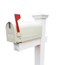 White Color American Mailbox Design Easy to Assemble UV Resistant Plastic SAM- Modern Wall Mounted