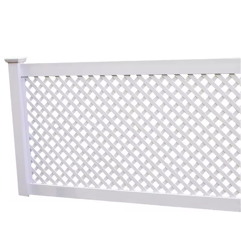 Supplier Custom Size Easily Assembled ECO Rot Proof Waterproof Pvc Price Plastic Garden Lattice Fence Panels