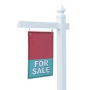 Sam Easy to Assemble UV Resistant White Plastic Pvc Real Estate Yard Sign Real Estate Sign Post